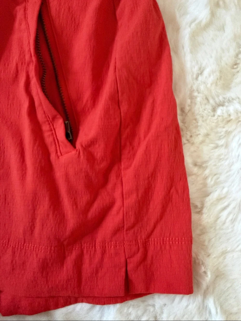 Athleta Bright Red High-Waist Pull-On Shorts